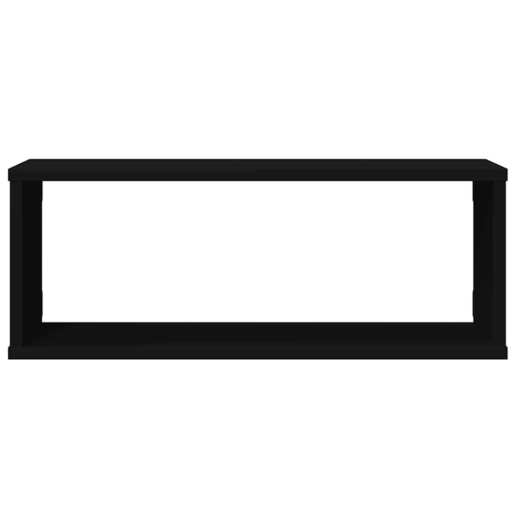 Étagères murales cube 4 pcs Noir 60x15x23 cm Bois d’ingénierie - XIOS