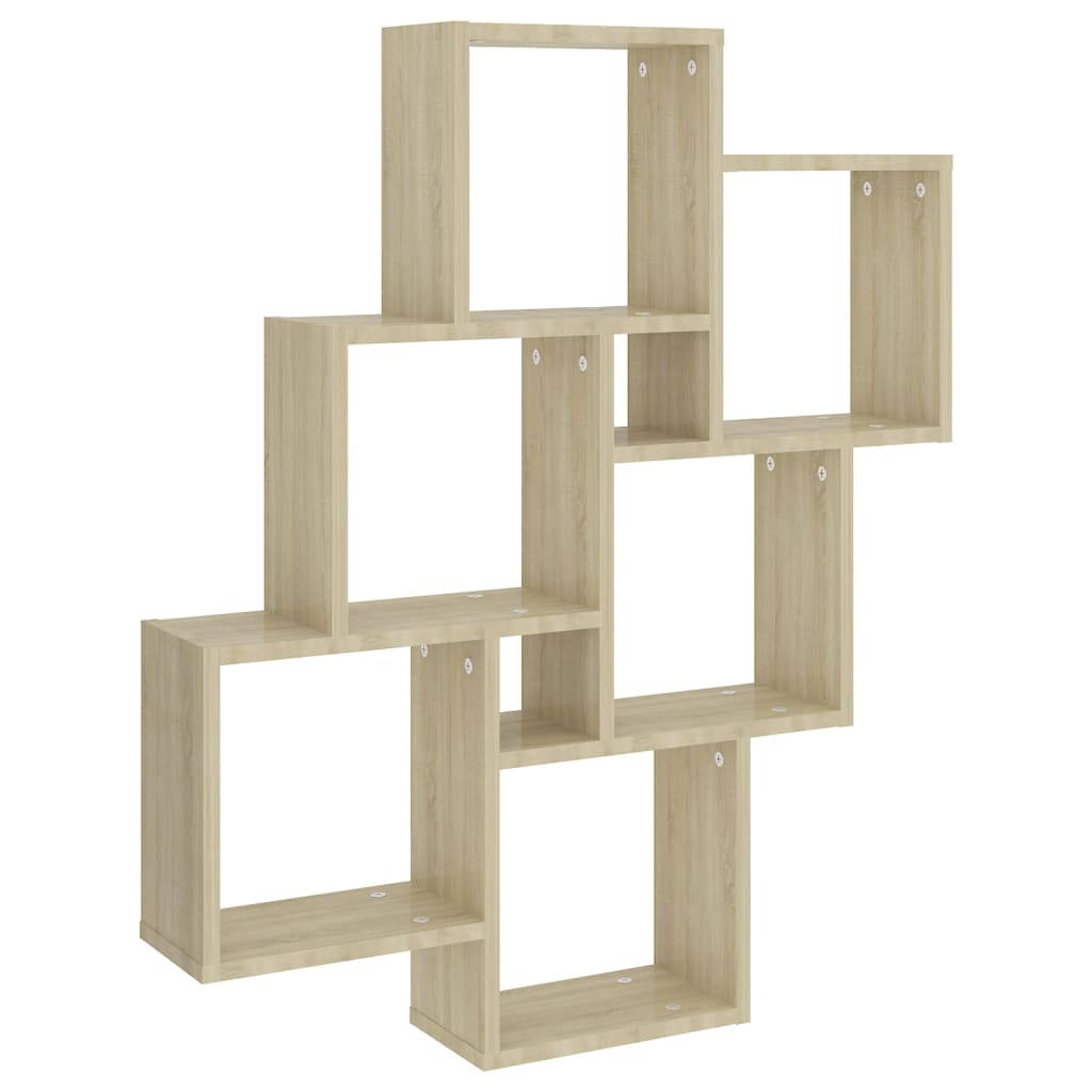 Étagère murale cube Chêne sonoma 78x15x93 cm Bois d’ingénierie - XIOS