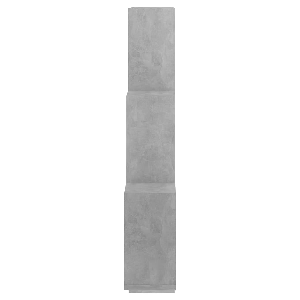 Étagère murale cube Gris béton 78x15x93 cm Bois d’ingénierie - XIOS