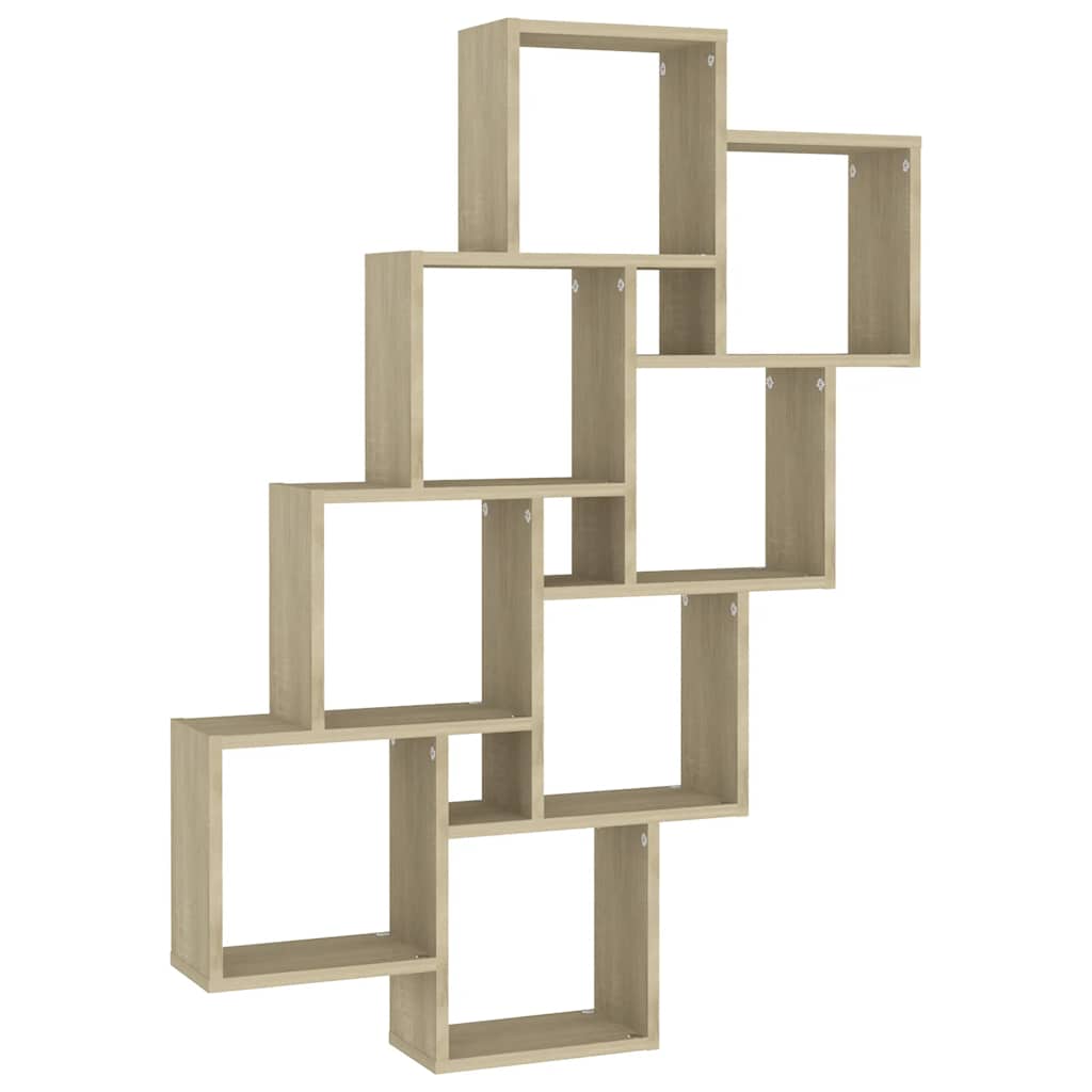 Étagère murale cube Chêne sonoma 90x15x119 cm Bois d’ingénierie - XIOS