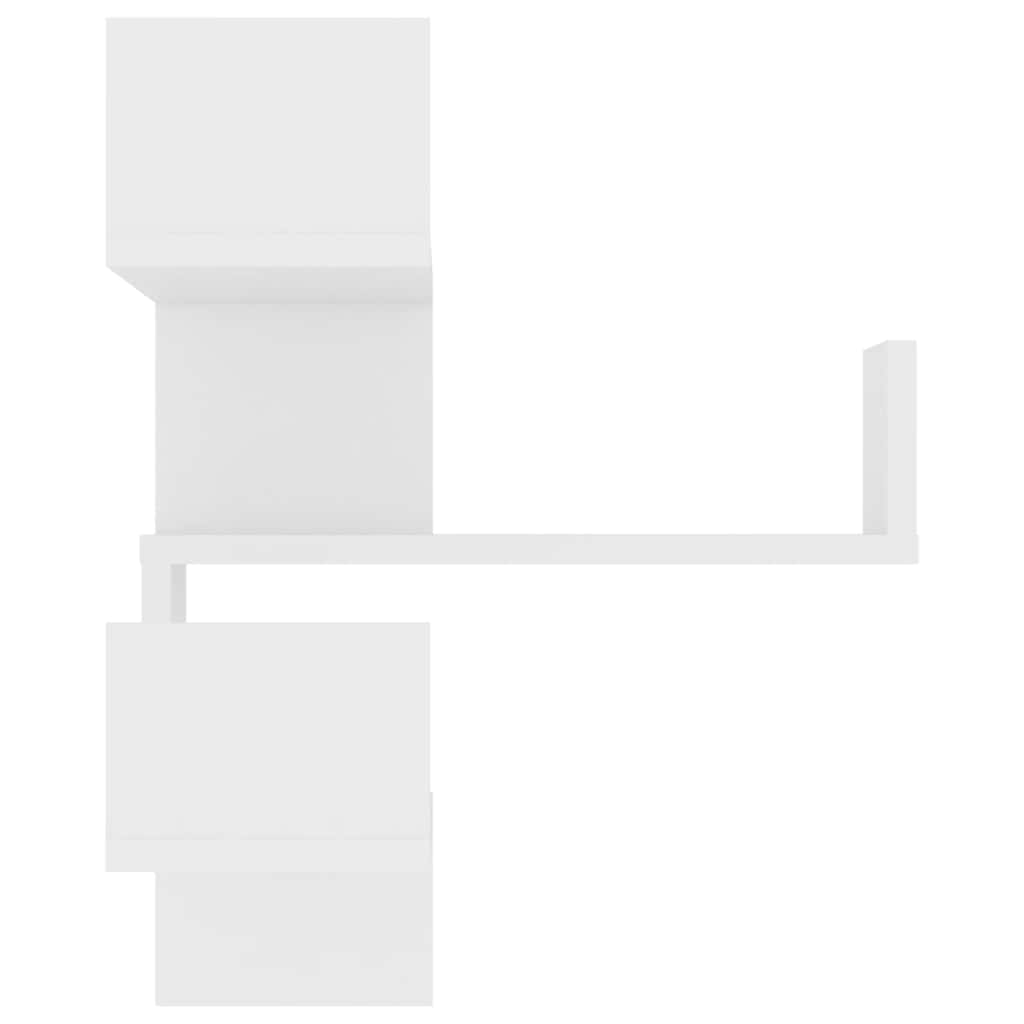 Étagères murales d'angle 2 pcs Blanc 40x40x50cm bois ingénierie - XIOS