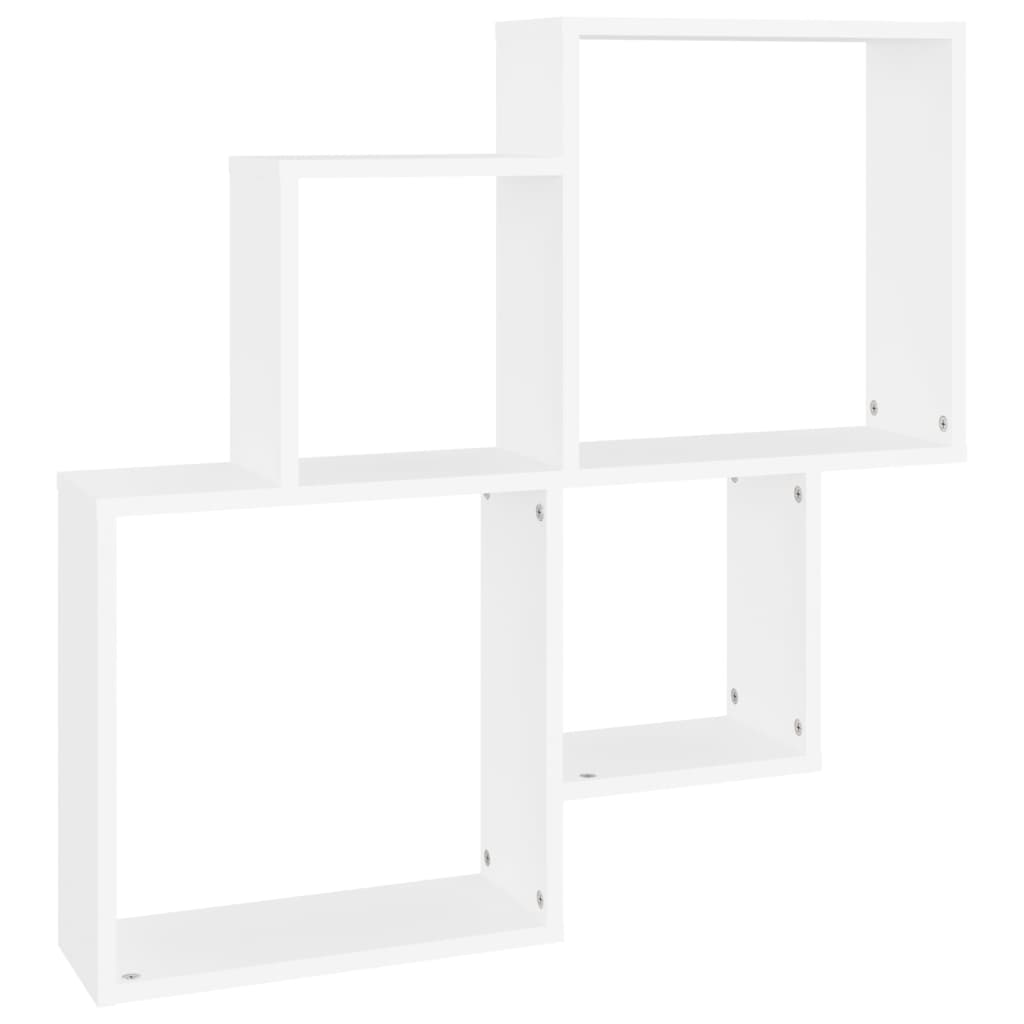 Étagère murale cube Blanc 80x15x78,5 cm Bois d’ingénierie - XIOS