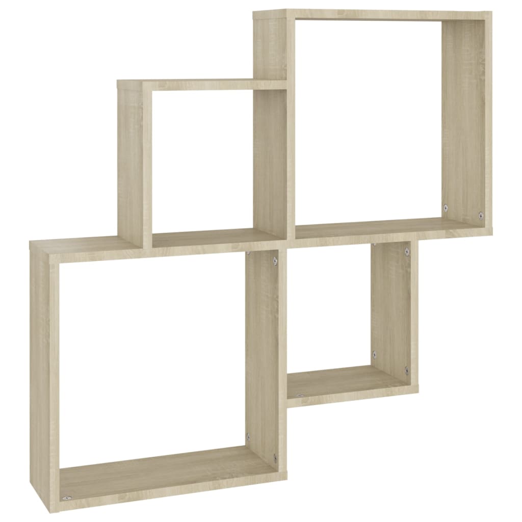 Étagère murale cube Chêne sonoma 80x15x78,5cm Bois d’ingénierie - XIOS