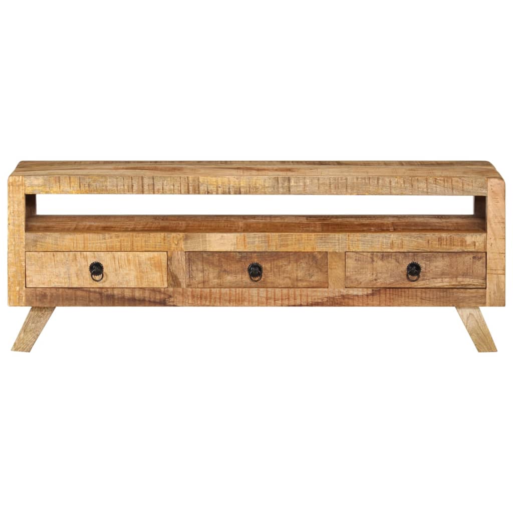 Meuble TV 110x30x40 cm Bois massif de manguier - XIOS