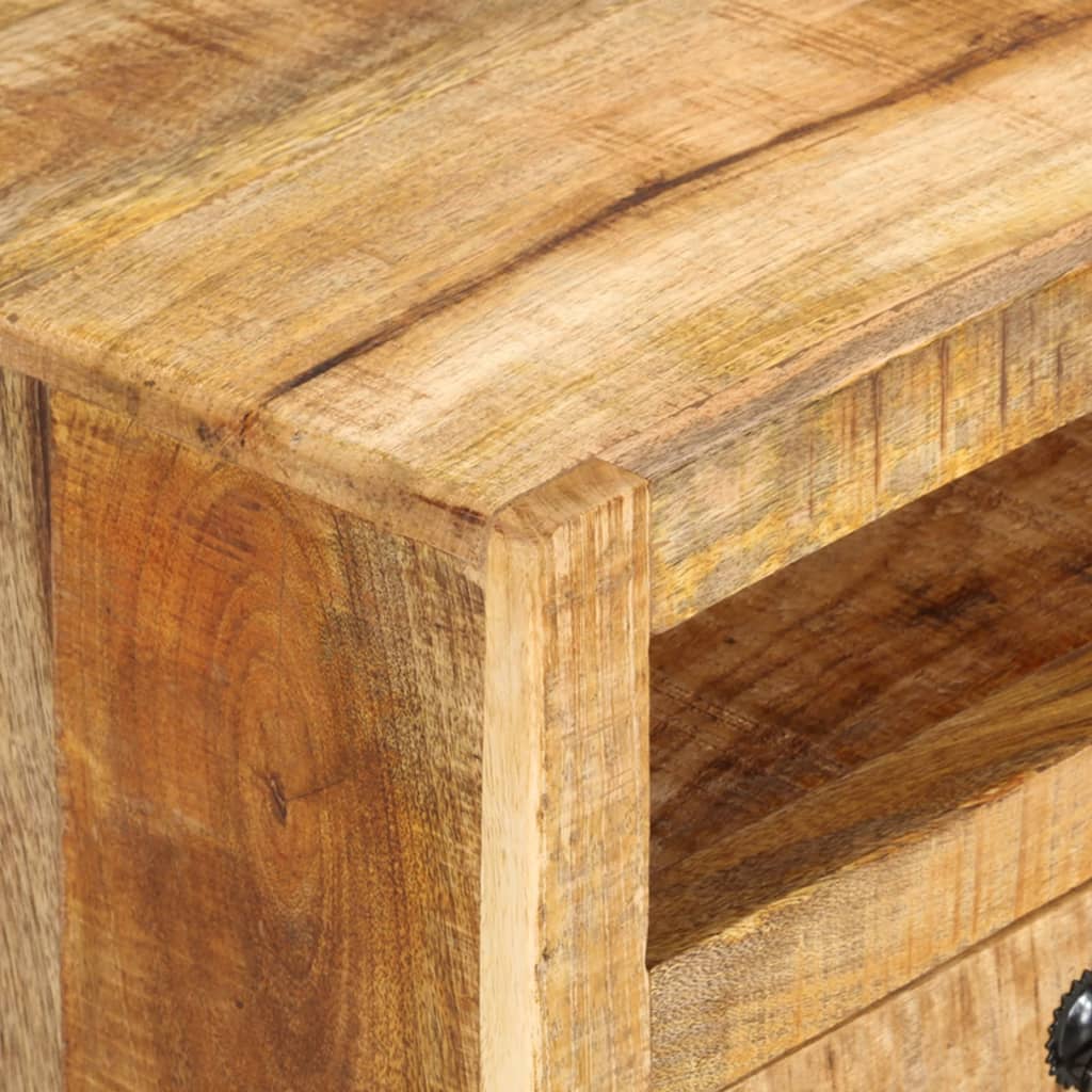Meuble TV 110x30x40 cm Bois massif de manguier - XIOS