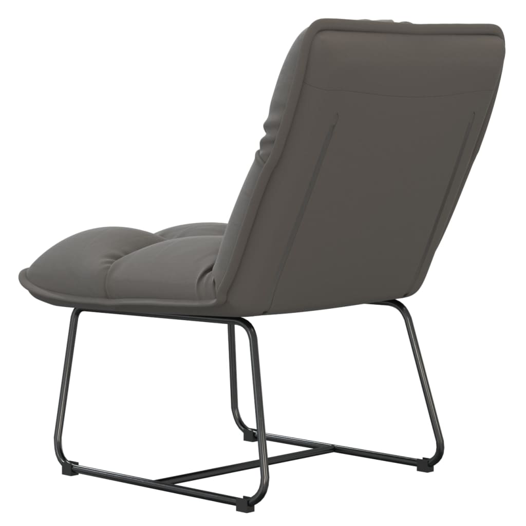 Chaise de détente avec cadre en métal Gris clair Velours - XIOS
