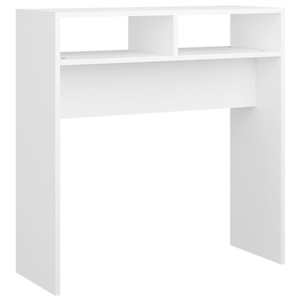 Table console blanc 78x30x80 cm bois d'ingénierie - XIOS