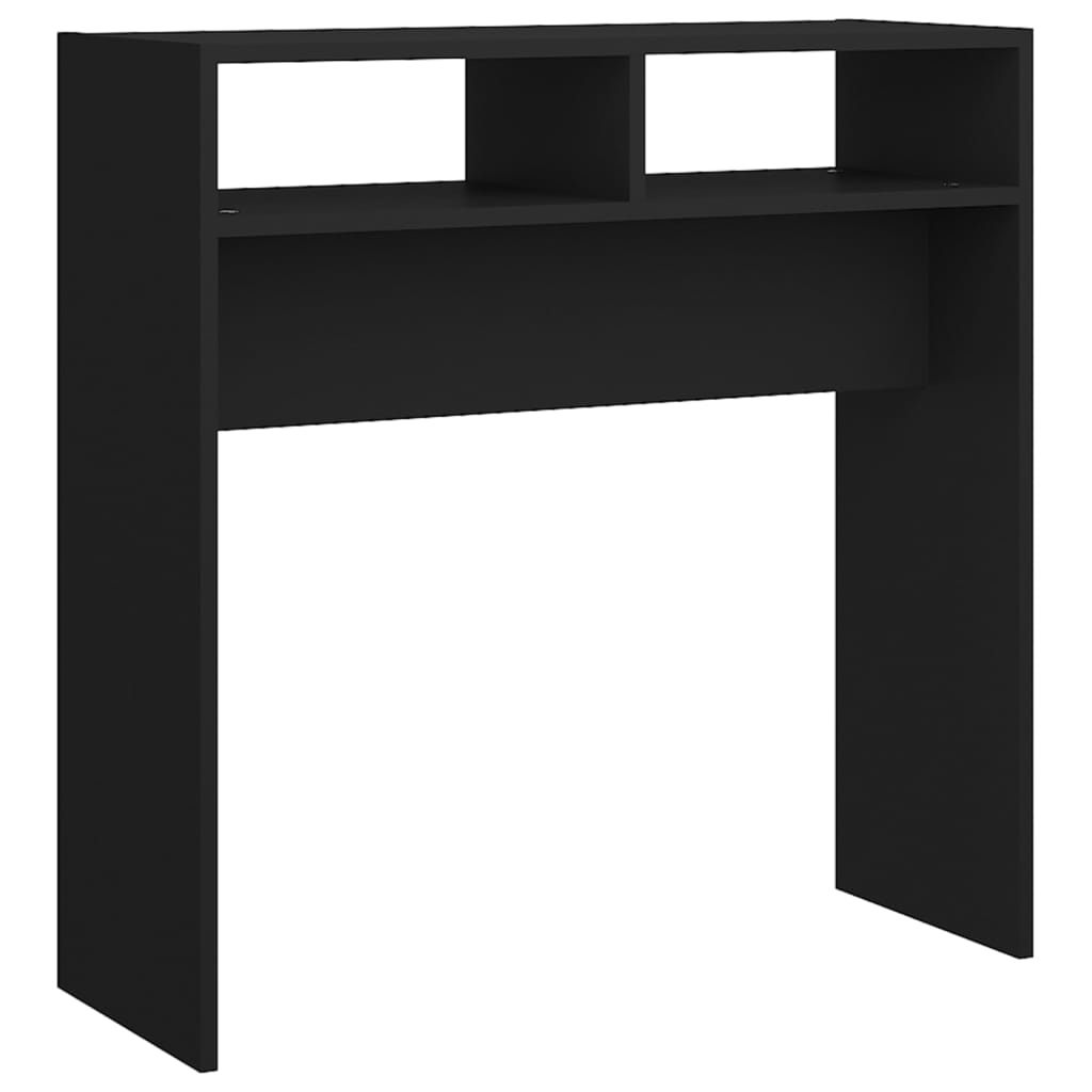 Table console noir 78x30x80 cm bois d'ingénierie - XIOS