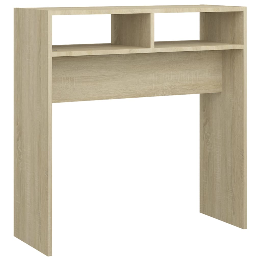 Table console chêne sonoma 78x30x80 cm bois d'ingénierie - XIOS