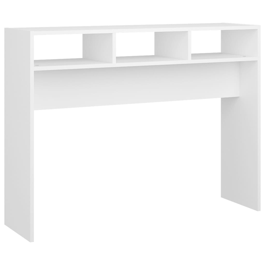Table console blanc 105x30x80 cm bois d'ingénierie - XIOS