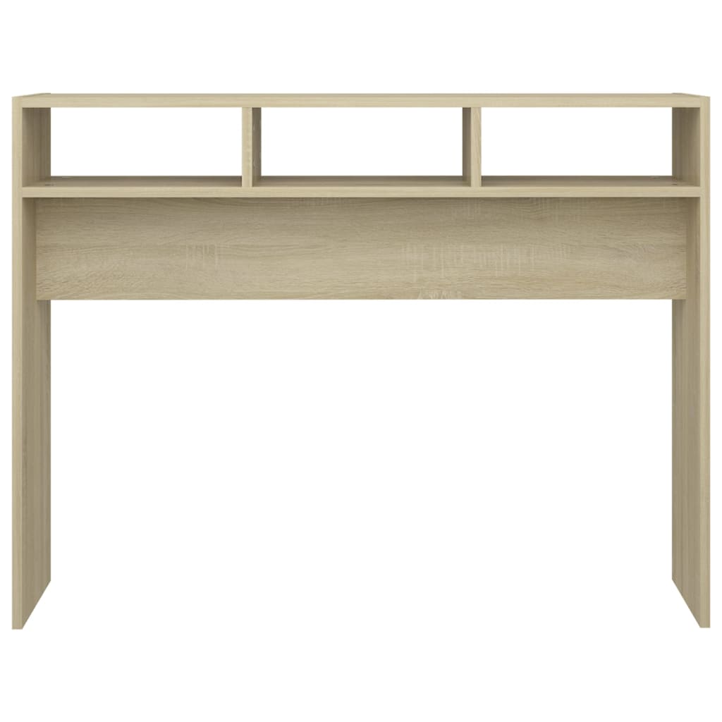 Table console chêne sonoma 105x30x80 cm bois d'ingénierie - XIOS