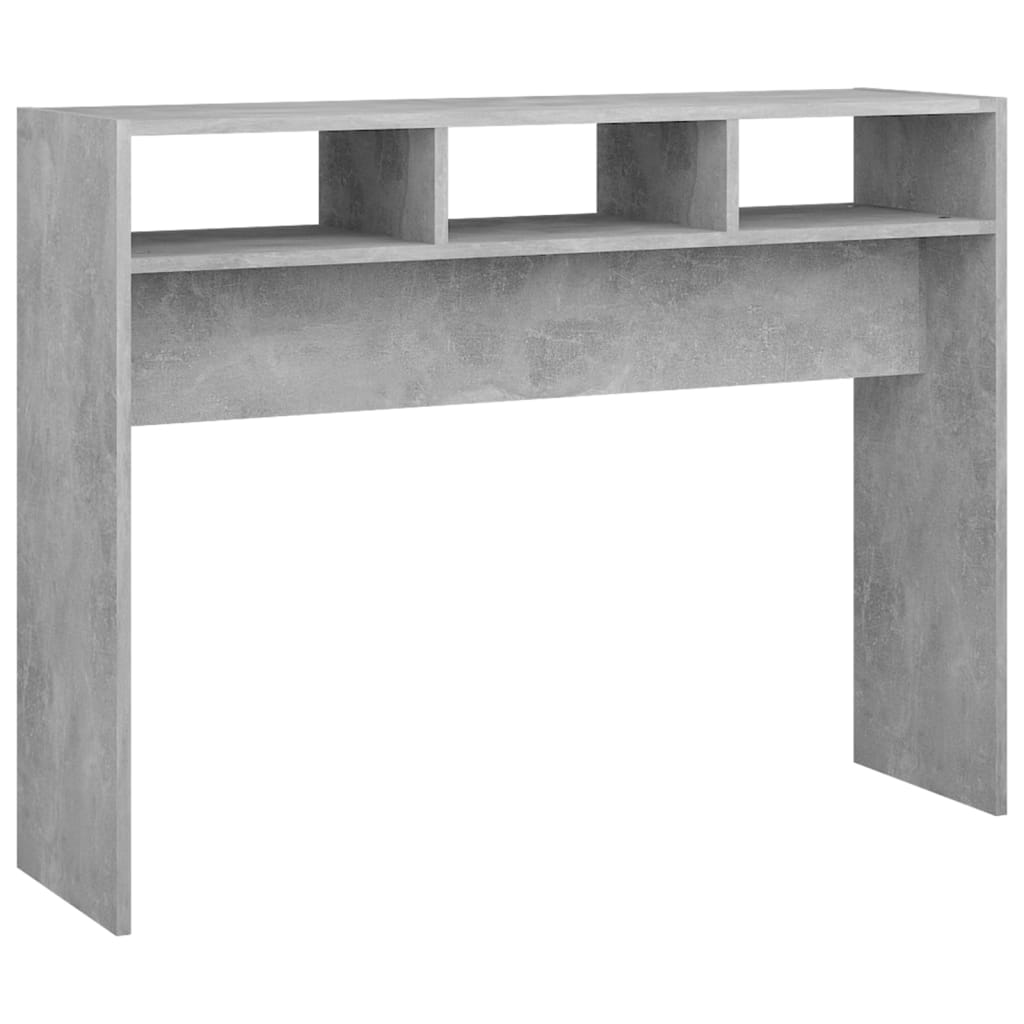 Table console gris béton 105x30x80 cm bois d'ingénierie - XIOS