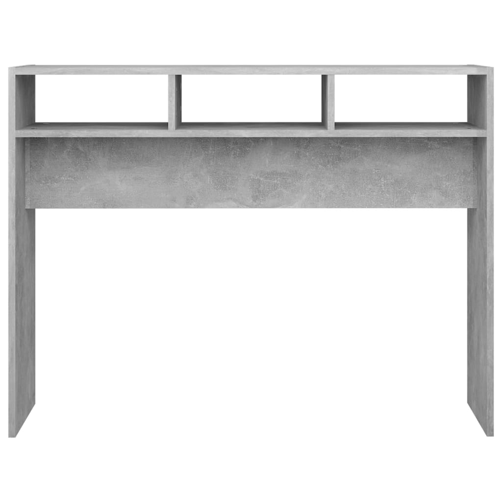Table console gris béton 105x30x80 cm bois d'ingénierie - XIOS