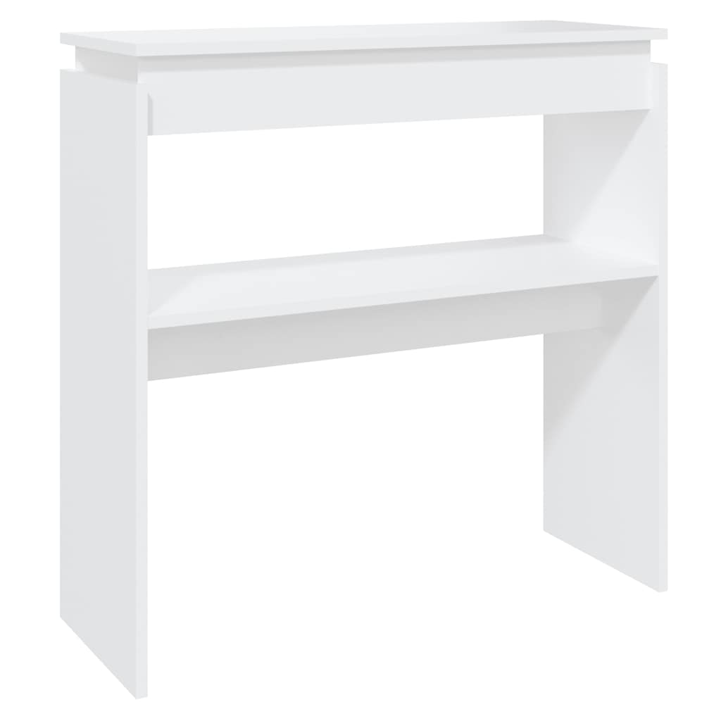 Table console blanc 80x30x80 cm bois d'ingénierie - XIOS