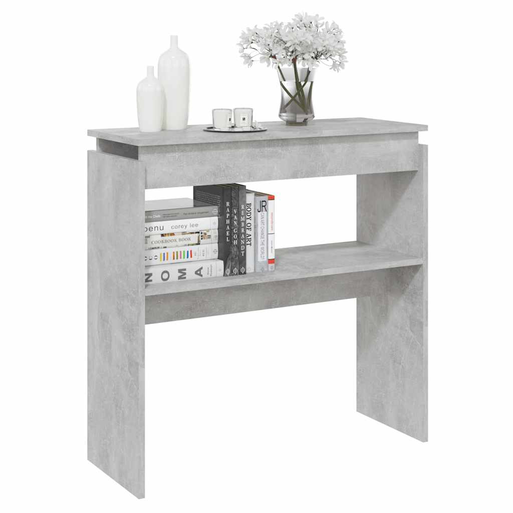 Table console Gris béton 80x30x80 cm Aggloméré - XIOS