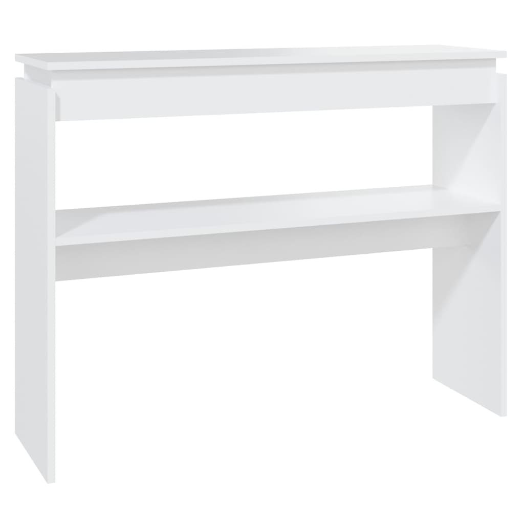 Table console blanc 102x30x80 cm bois d'ingénierie - XIOS