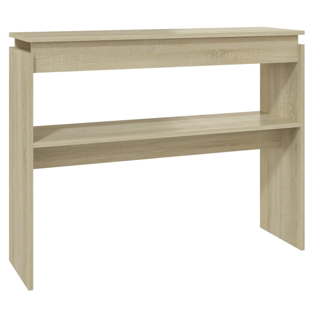 Table console chêne sonoma 102x30x80 cm bois d'ingénierie - XIOS