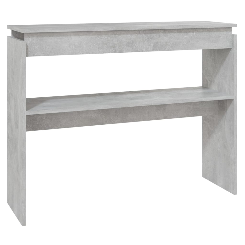 Table console gris béton 102x30x80 cm bois d'ingénierie - XIOS