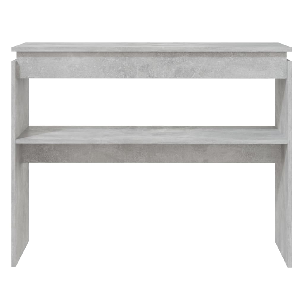 Table console gris béton 102x30x80 cm bois d'ingénierie - XIOS