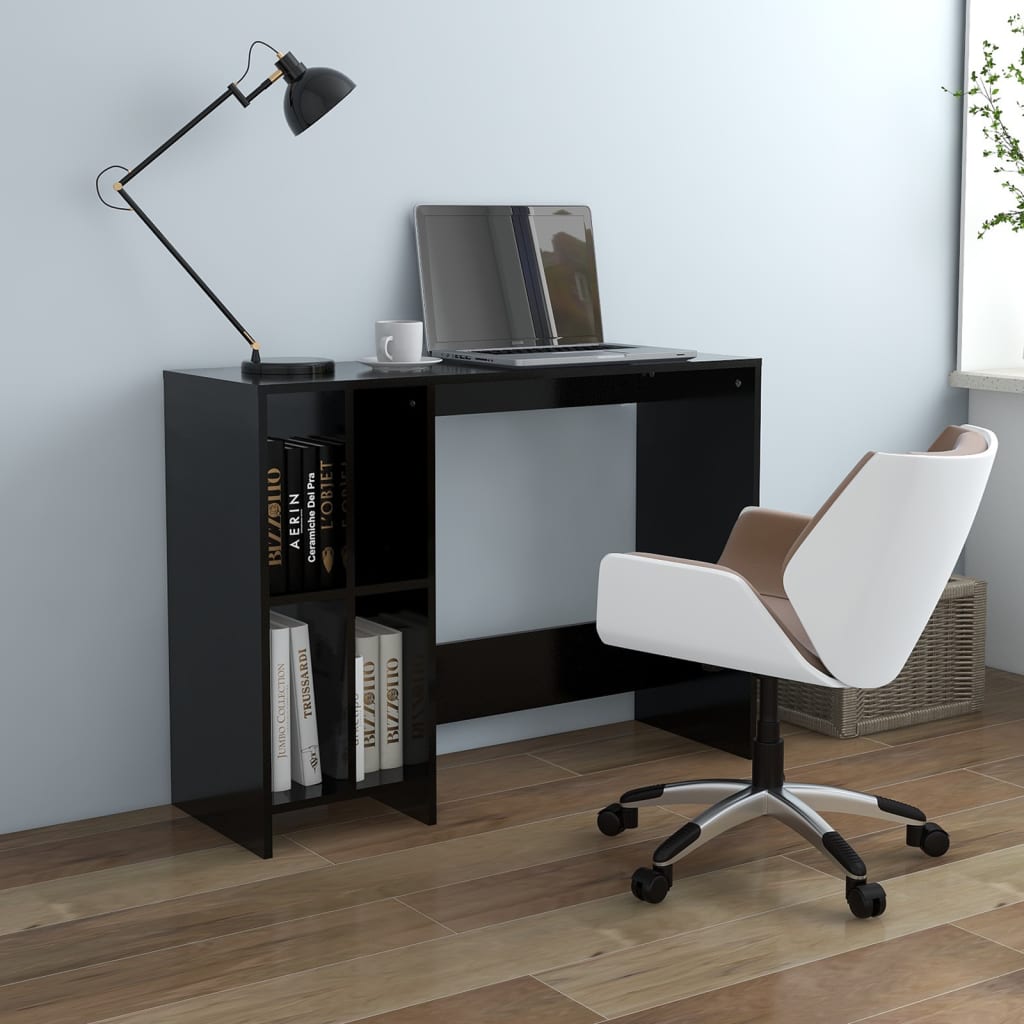 Bureau d'ordinateur portable noir bois d'ingénierie - XIOS