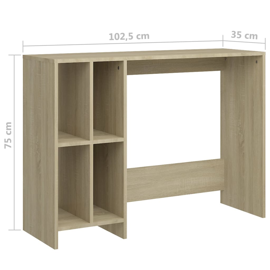 Bureau d'ordinateur portable chêne sonoma bois d'ingénierie - XIOS