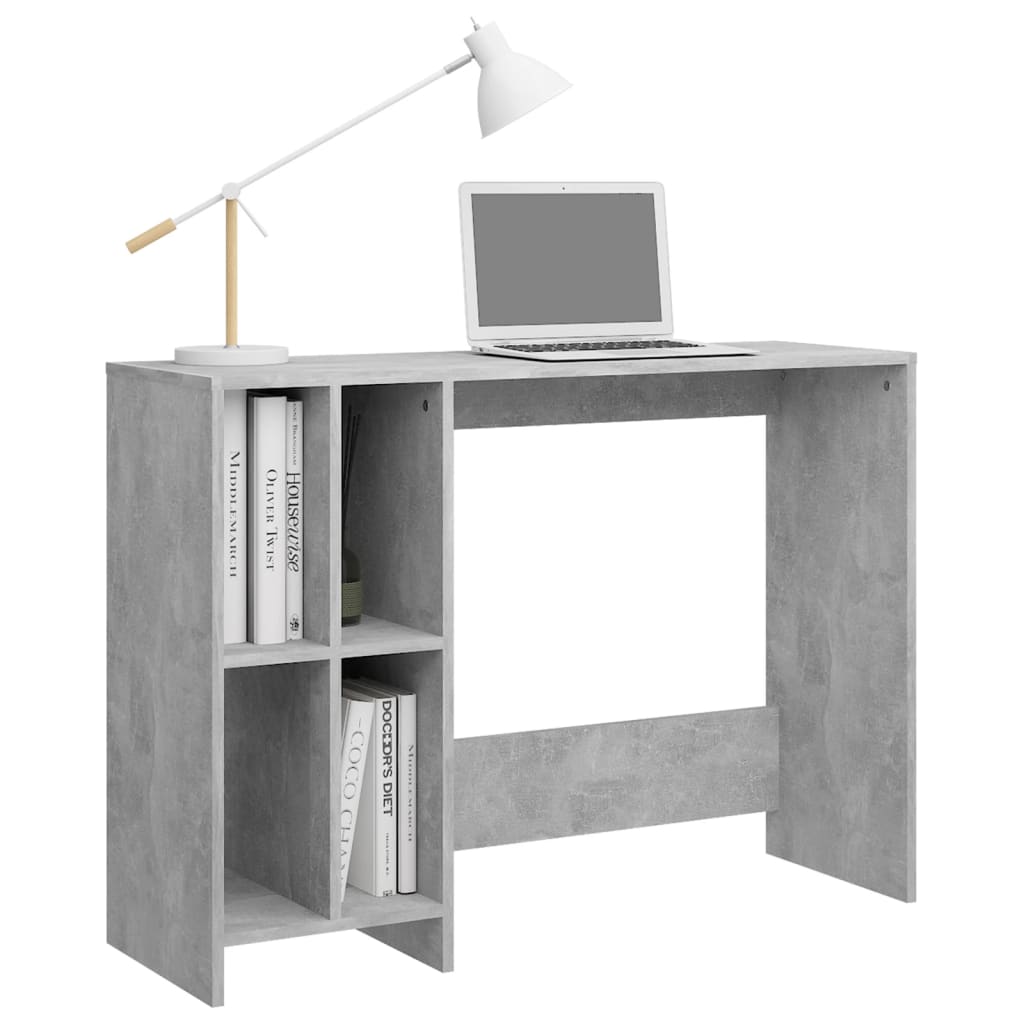 Bureau d'ordinateur portable gris béton bois d'ingénierie - XIOS