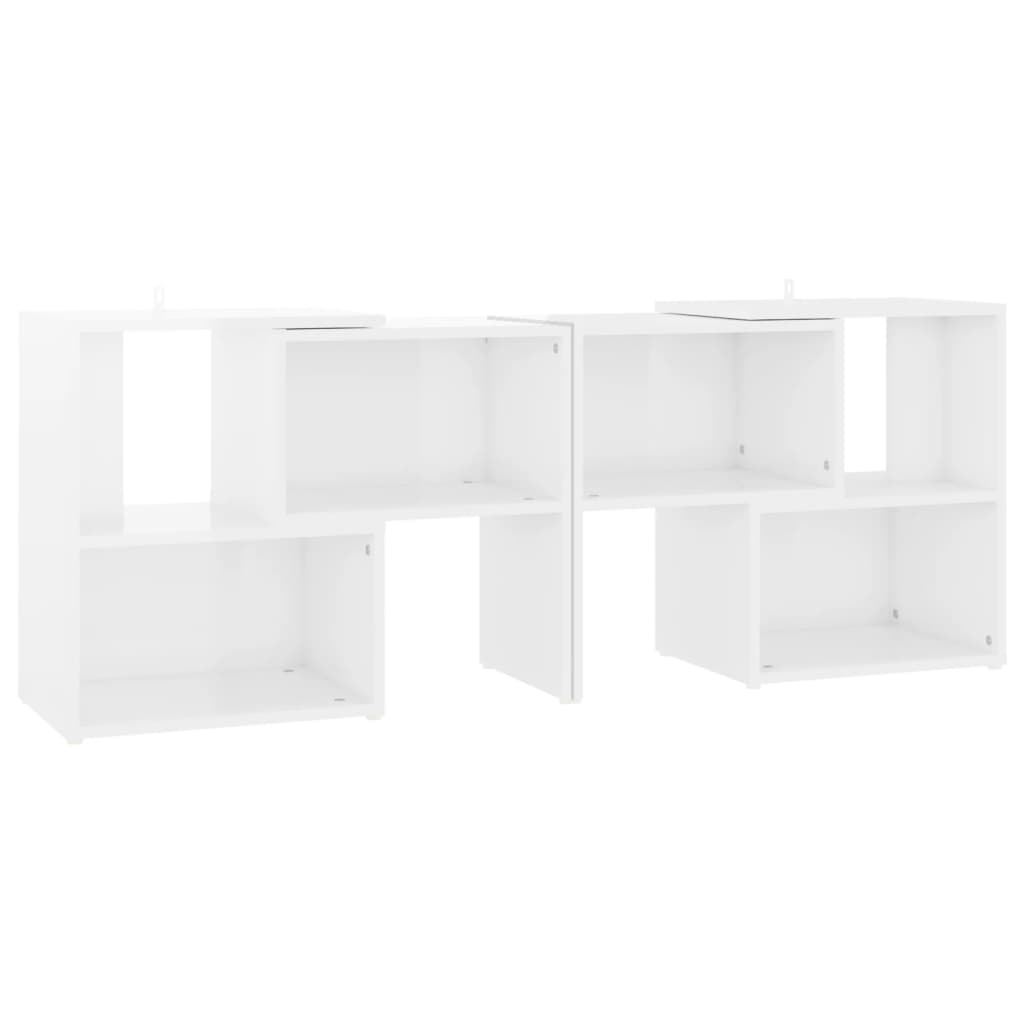 Meuble TV Blanc brillant 104x30x52 cm Bois d'ingénierie - XIOS