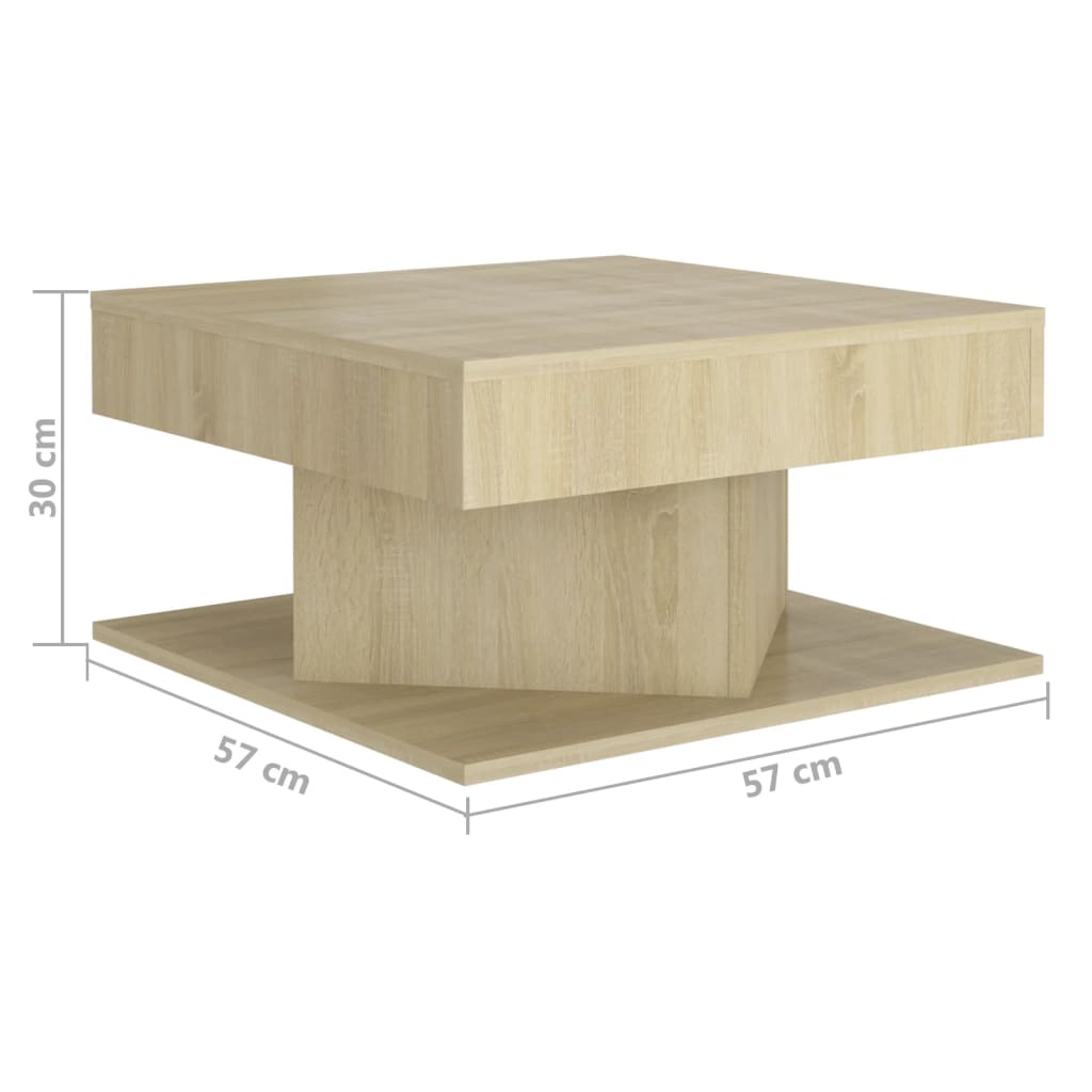 Table basse Chêne sonoma 57x57x30 cm Bois d’ingénierie - XIOS