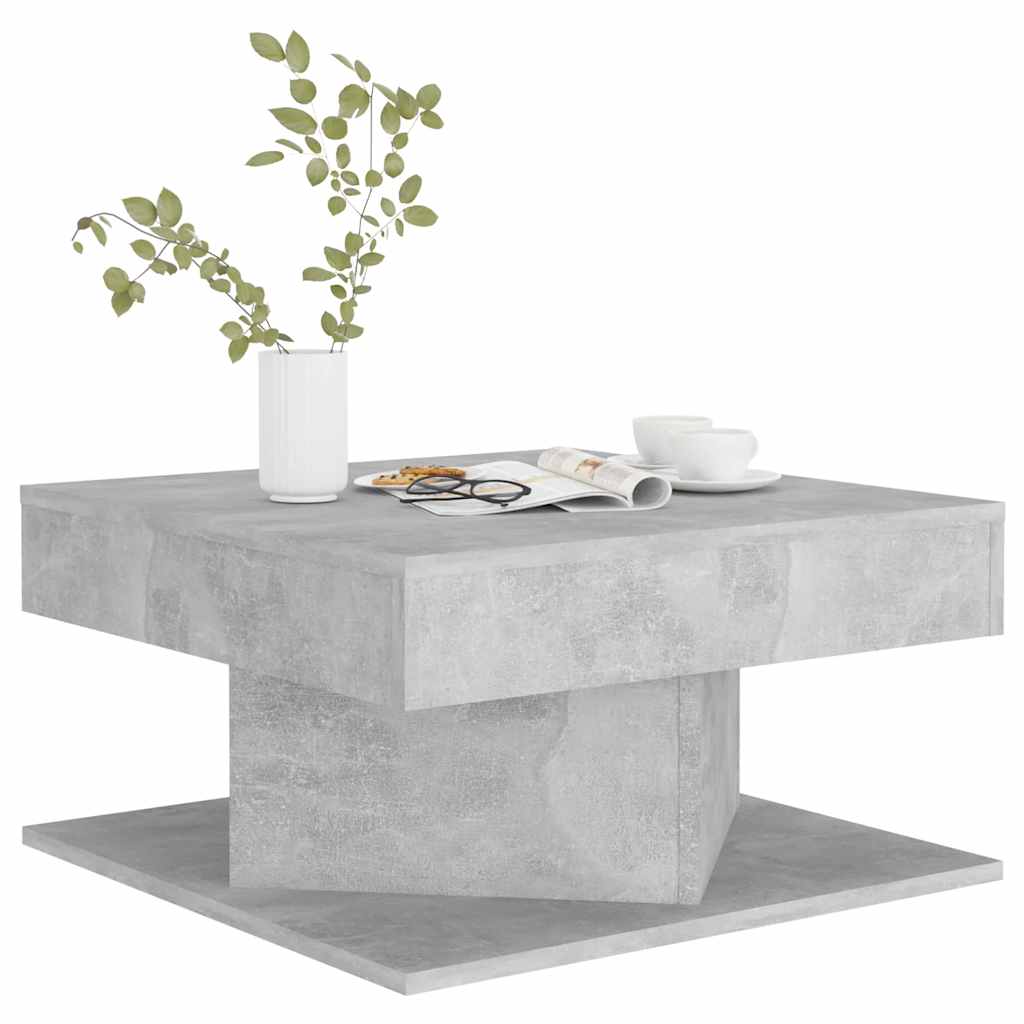 Table basse Gris béton 57x57x30 cm Bois d’ingénierie - XIOS
