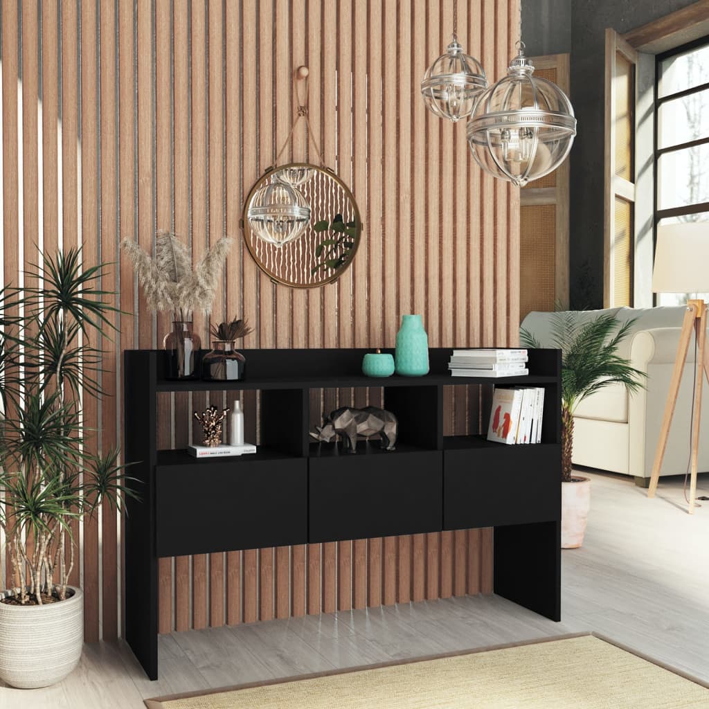 Buffet Noir 105x30x70 cm Bois d’ingénierie - XIOS