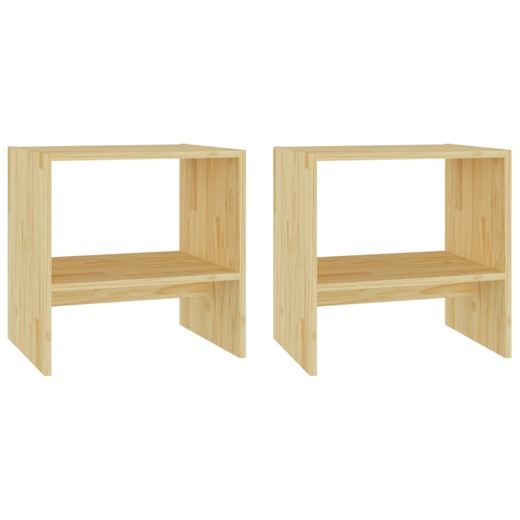 Tables de chevet 2 pcs 40x30,5x40 cm Bois de pin massif - XIOS