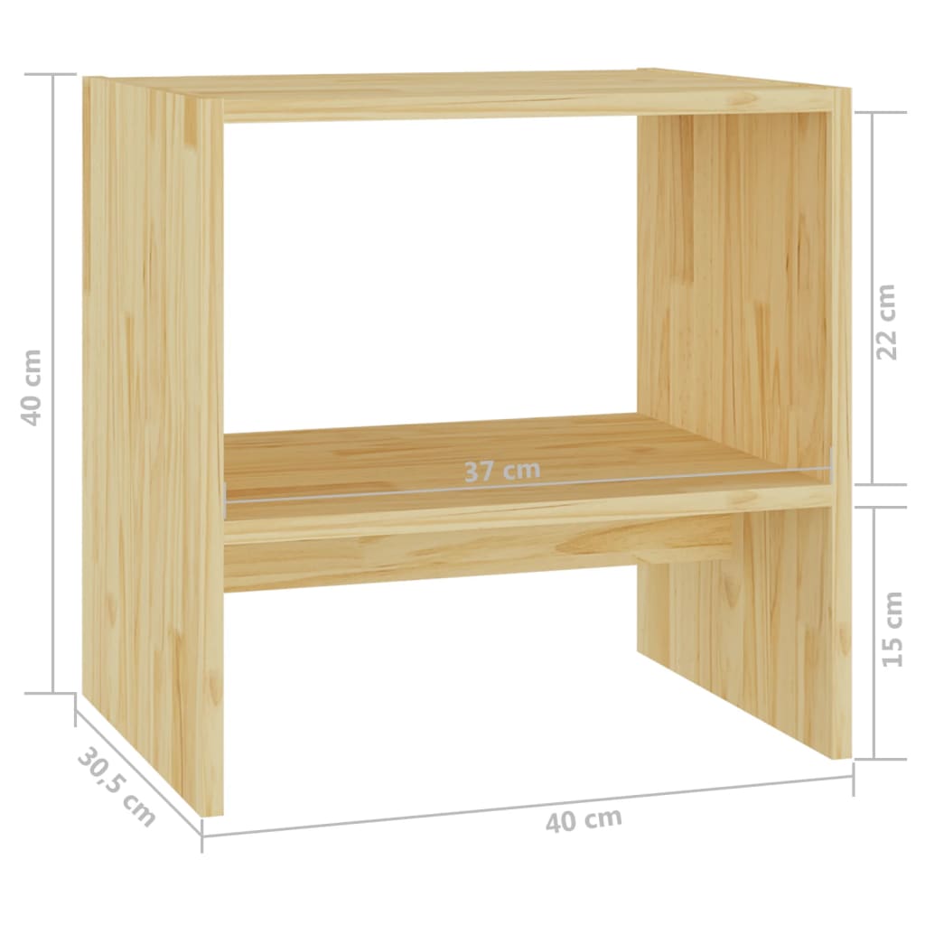 Tables de chevet 2 pcs 40x30,5x40 cm Bois de pin massif - XIOS