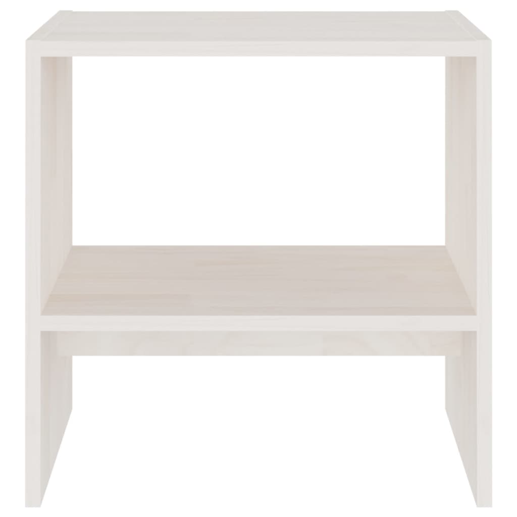 Tables de chevet 2 pcs Blanc 40x30,5x40 cm Bois de pin massif - XIOS