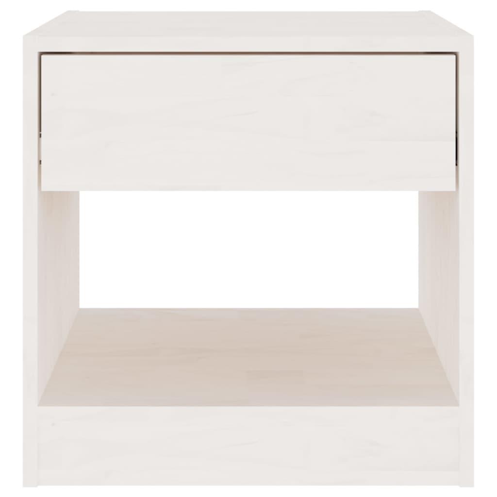 Tables de chevet 2 pcs Blanc 40x31x40 cm Bois de pin massif - XIOS