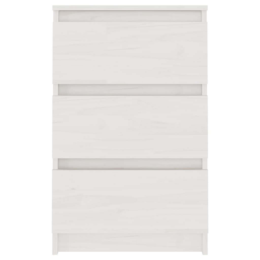 Tables de chevet 2 pcs Blanc 40x29,5x64 cm Bois de pin solide - XIOS
