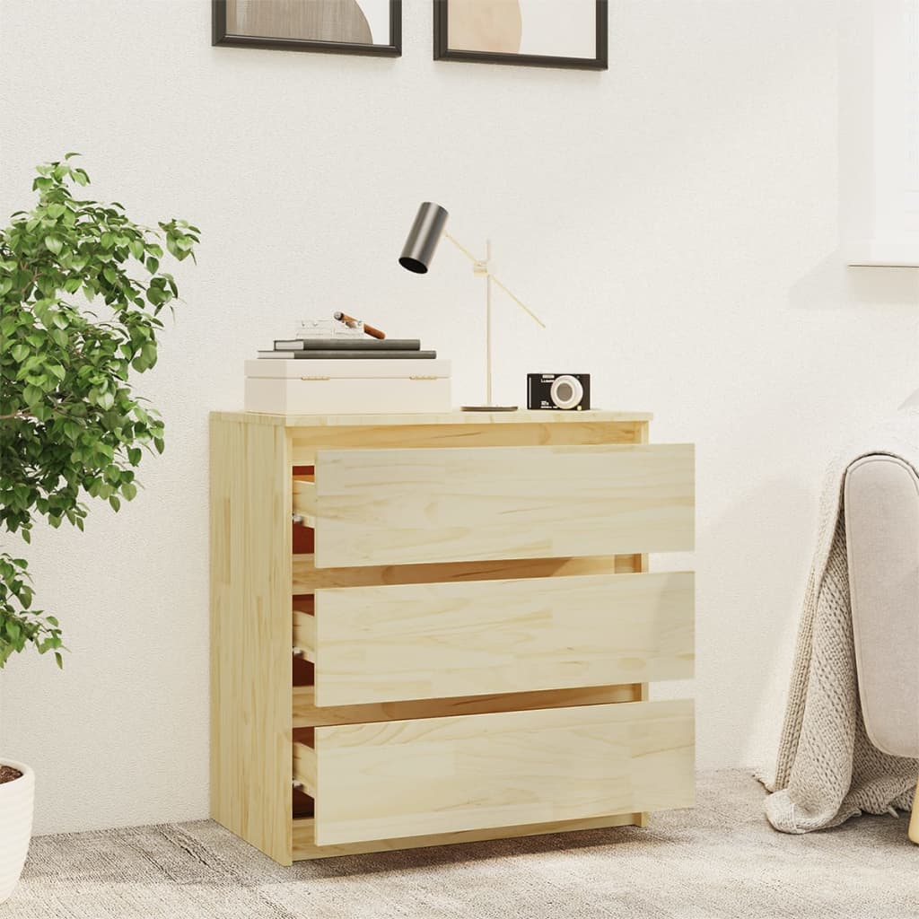 Table de chevet 60x36x64 cm Bois de pin massif - XIOS