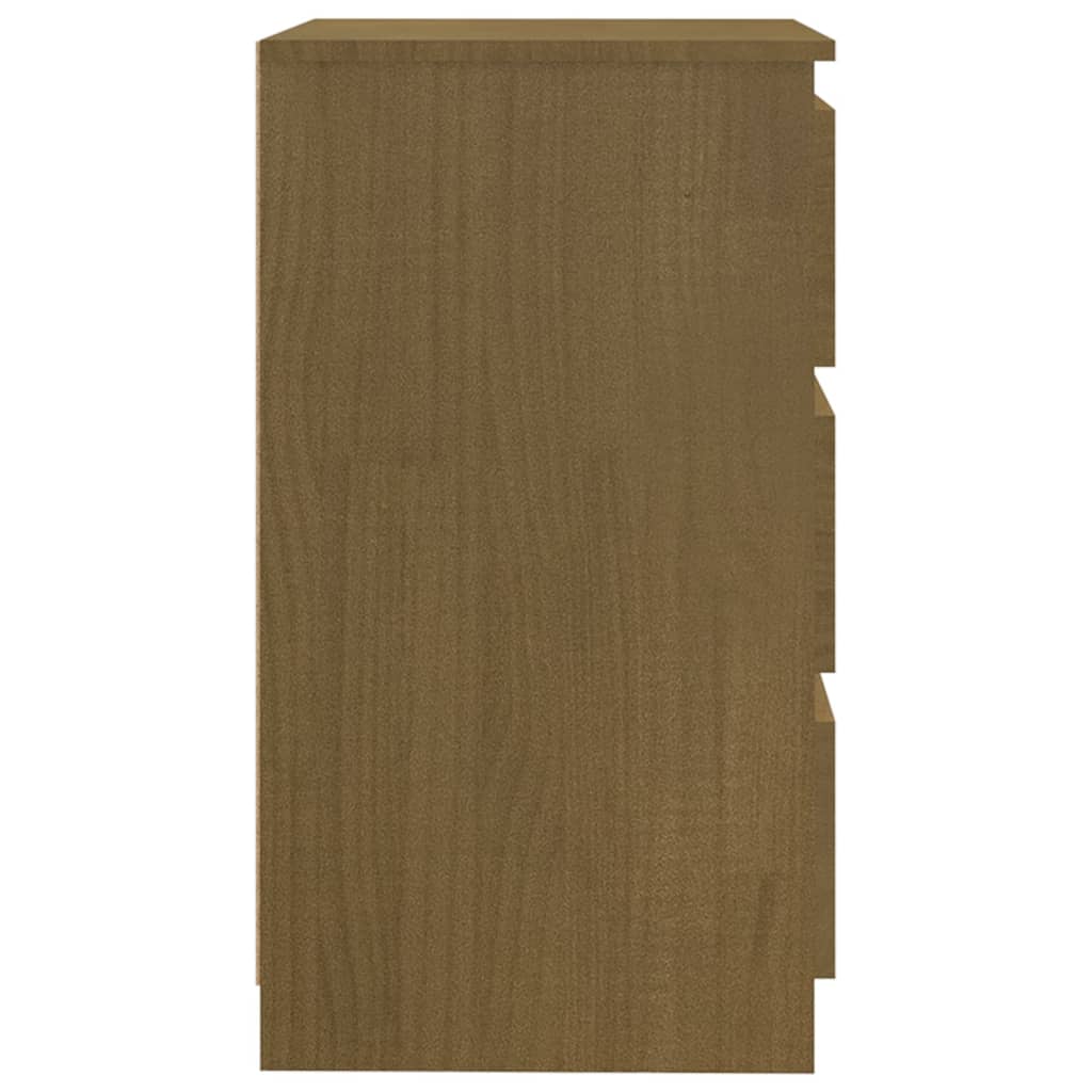 Table de chevet Marron miel 60x36x64 cm Bois de pin massif - XIOS