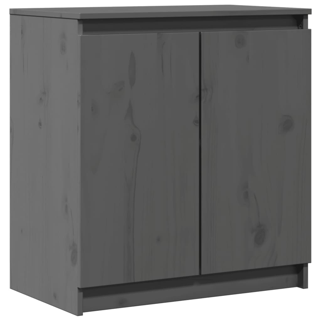 Armoire latérale gris 60x36x65 cm bois de pin massif - XIOS
