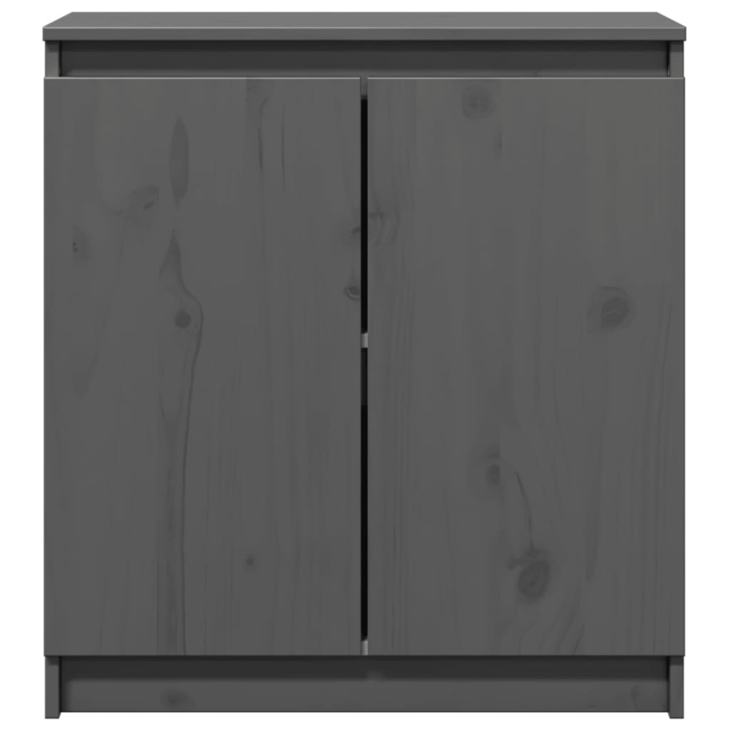 Armoire latérale gris 60x36x65 cm bois de pin massif - XIOS