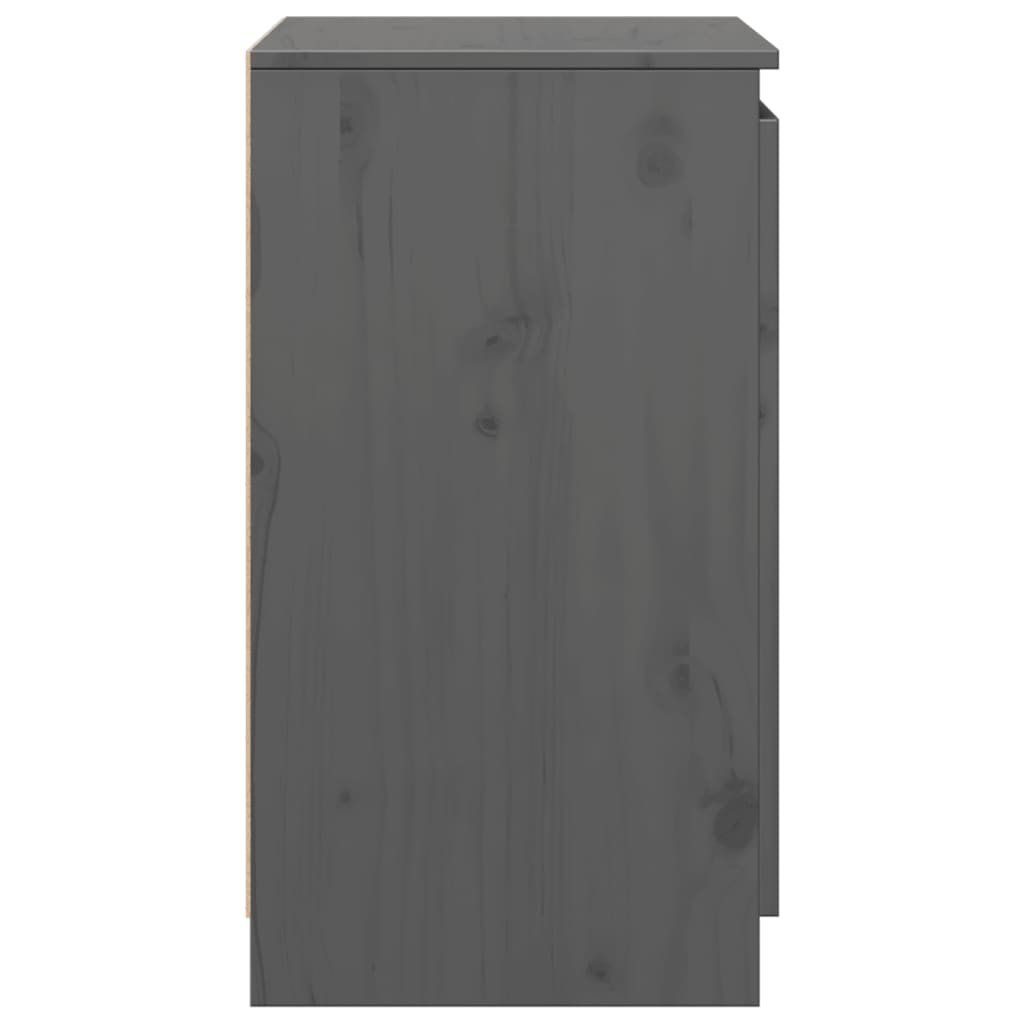 Armoire latérale gris 60x36x65 cm bois de pin massif - XIOS