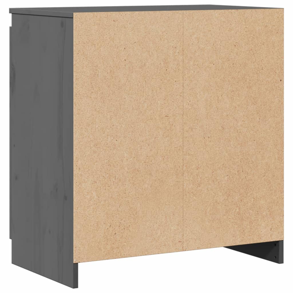 Armoire latérale gris 60x36x65 cm bois de pin massif - XIOS