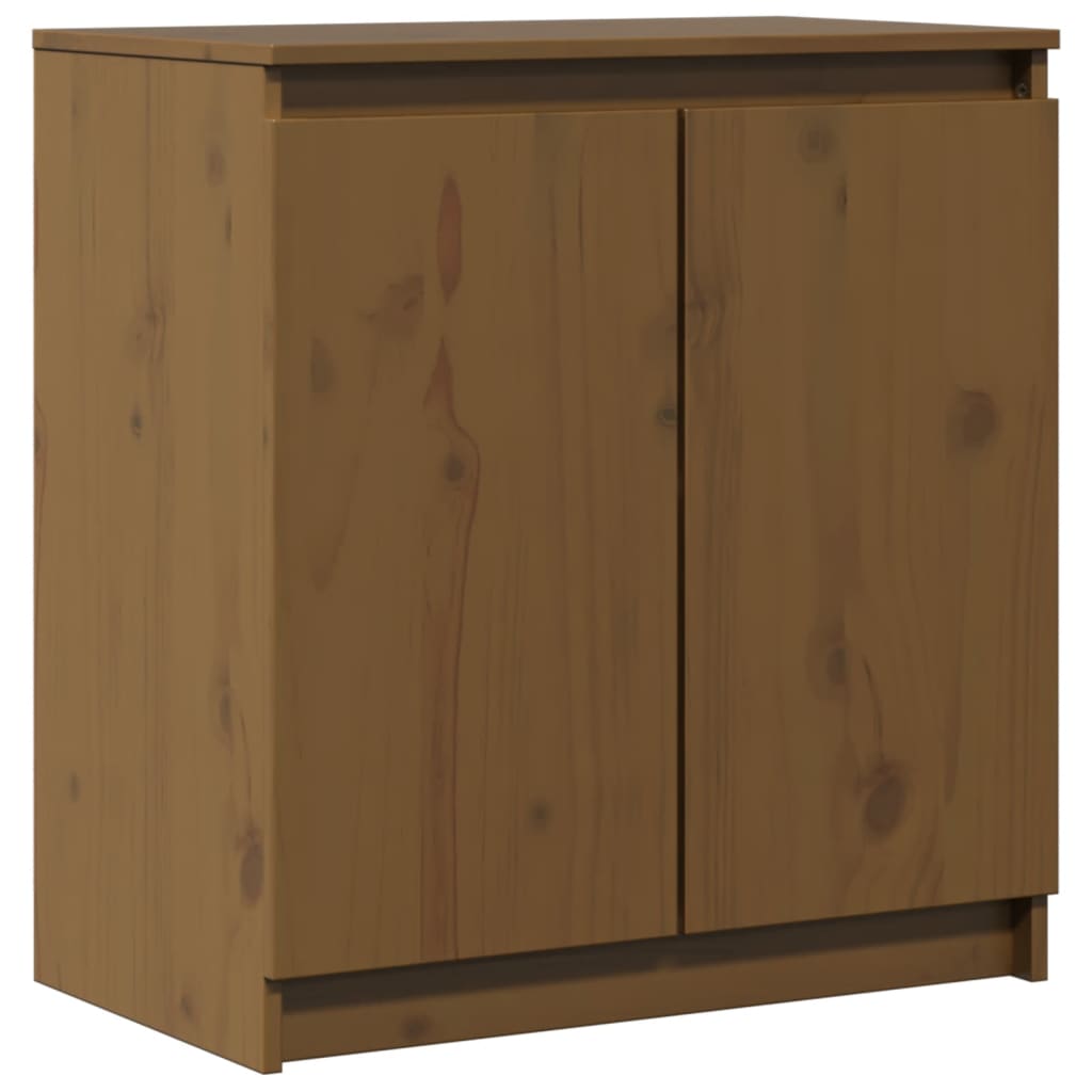 Armoire latérale marron miel 60x36x65 cm bois de pin massif - XIOS