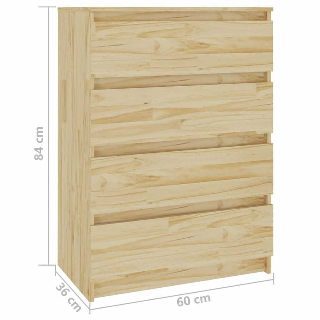 Armoire d'appoint 60x36x84 cm Bois de pin massif - XIOS