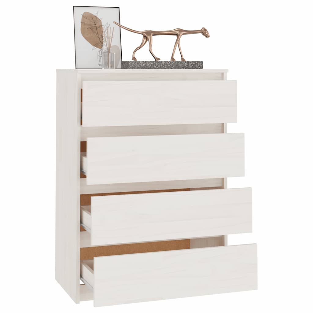 Armoire d'appoint Blanc 60x36x84 cm Bois de pin massif - XIOS