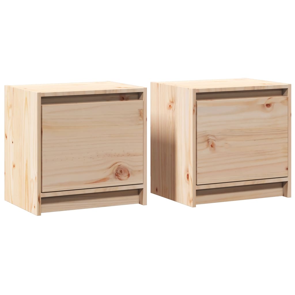 Tables de chevet 2 pcs 40x30,5x40 cm bois de pin massif - XIOS
