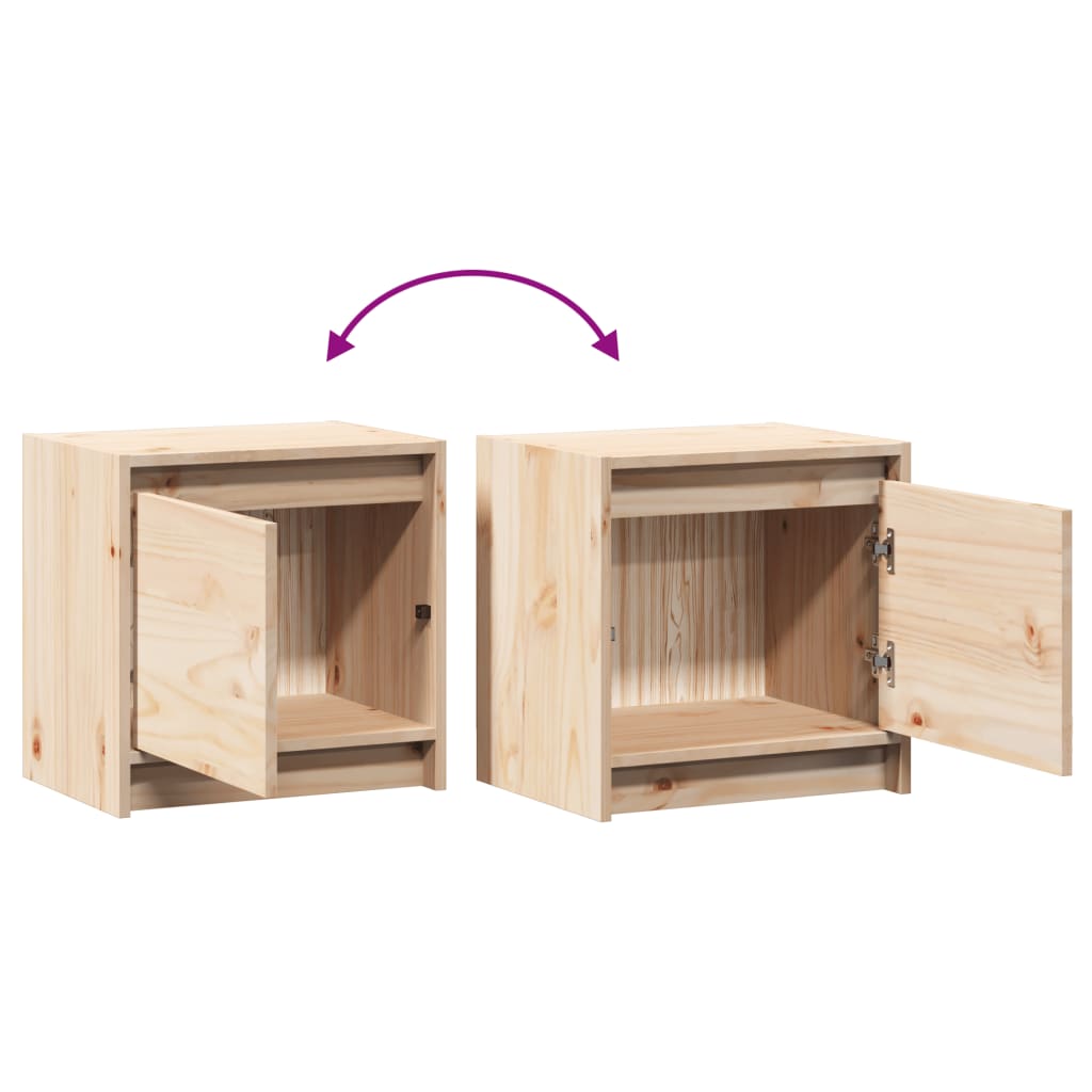Tables de chevet 2 pcs 40x30,5x40 cm bois de pin massif - XIOS