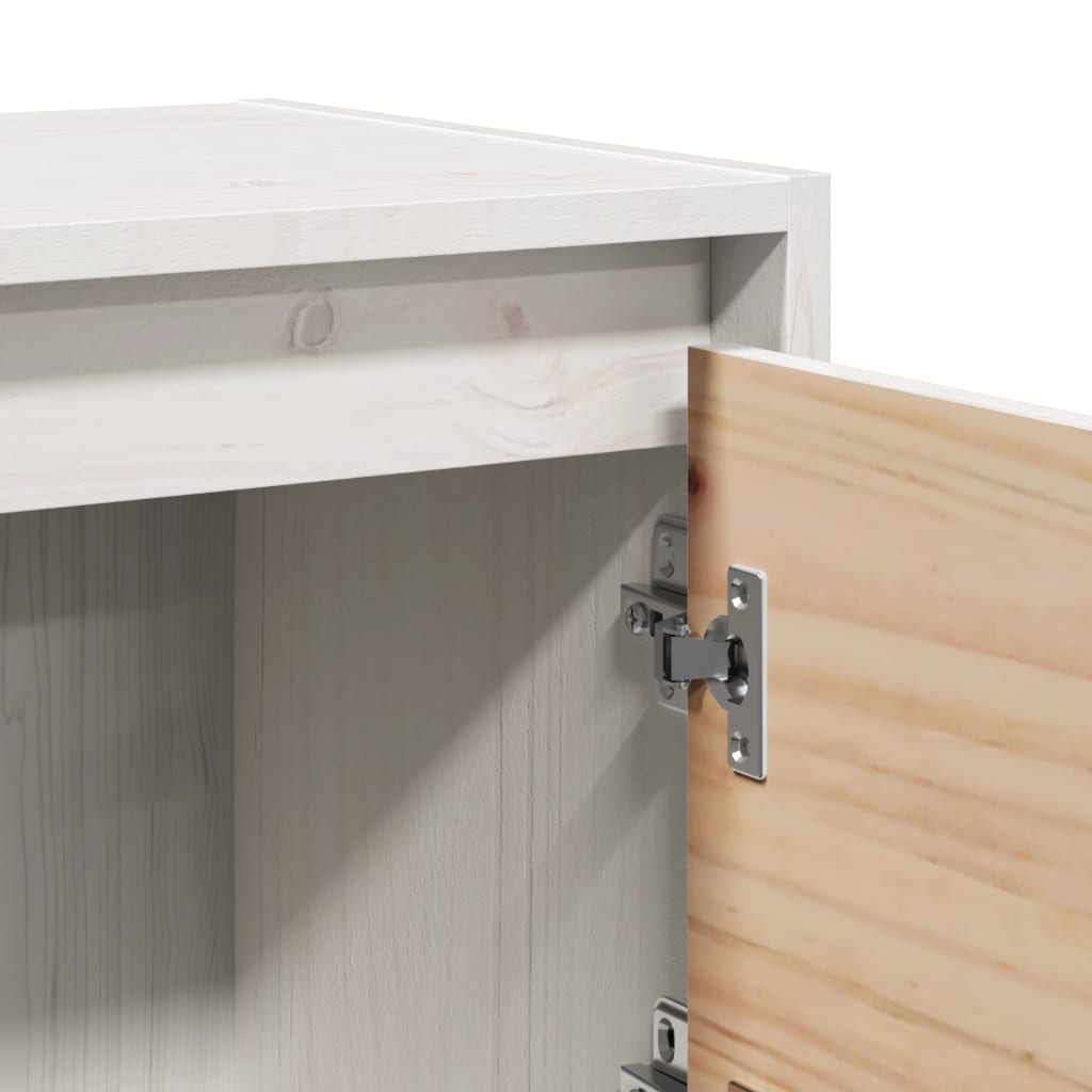 Tables de chevet 2 pcs Blanc 40x30,5x40 cm Bois de pin massif - XIOS