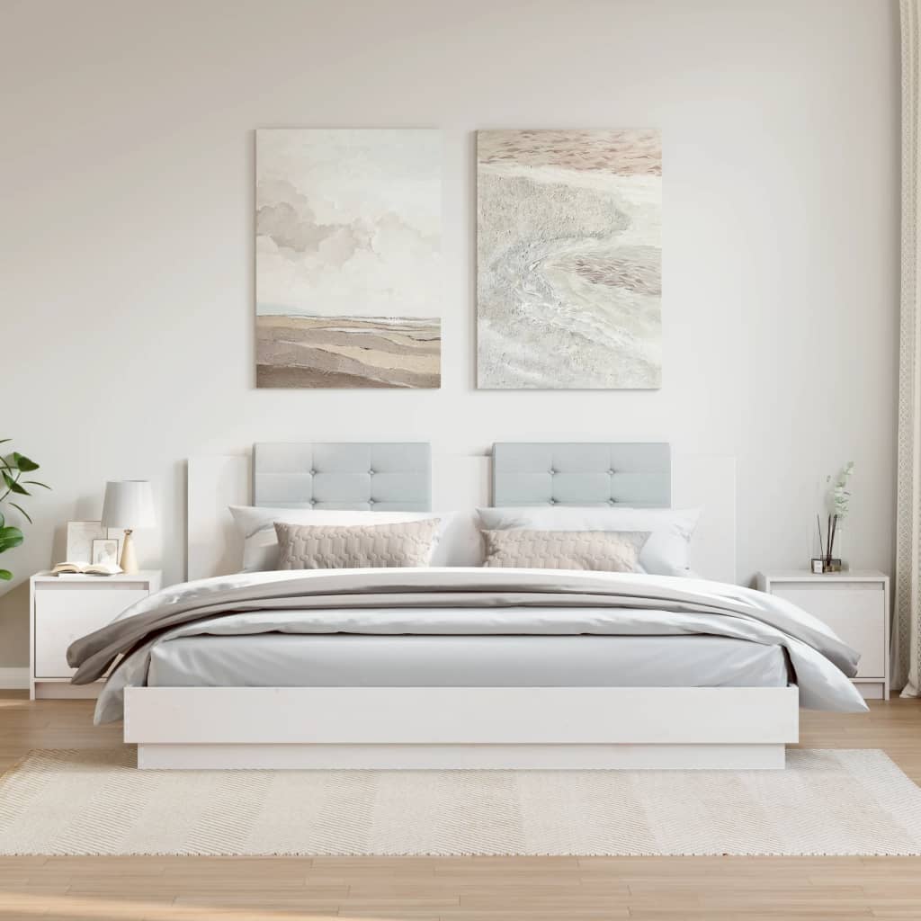 Tables de chevet 2 pcs Blanc 40x30,5x40 cm Bois de pin massif - XIOS