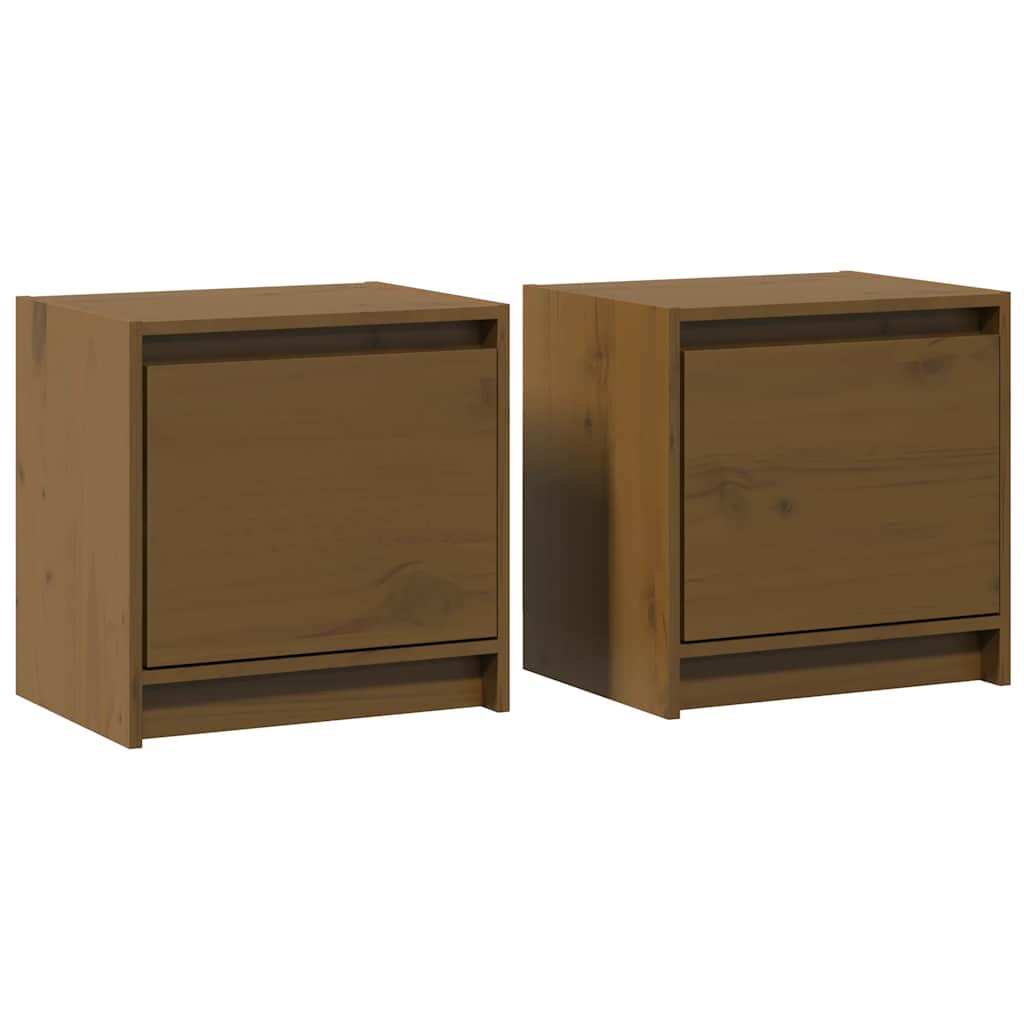 Tables de chevet 2 pcs Marron miel 40x30,5x40 cm Bois de pin - XIOS