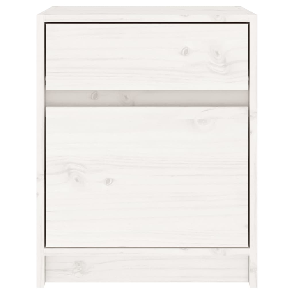 Tables de chevet 2 pcs Blanc 40x31x50 cm Bois de pin massif - XIOS